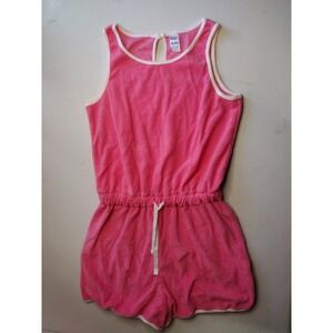 Carters Kid Girl Pink Terry Cloth Romper Outfit Size 14 Beach Pool Cover Up